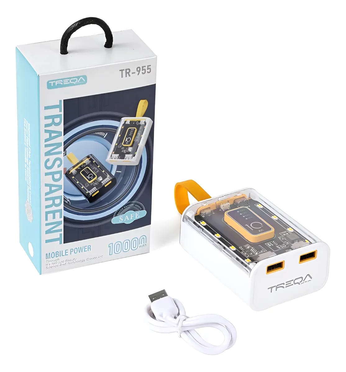 Power Bank Treqa 10000mah Carga Rapida Usb Tipo C Lightning