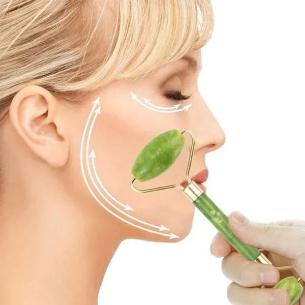 Rodillo Piedra Jade Masajeador Facial + Cepillo Exfoliante - Imagen 11