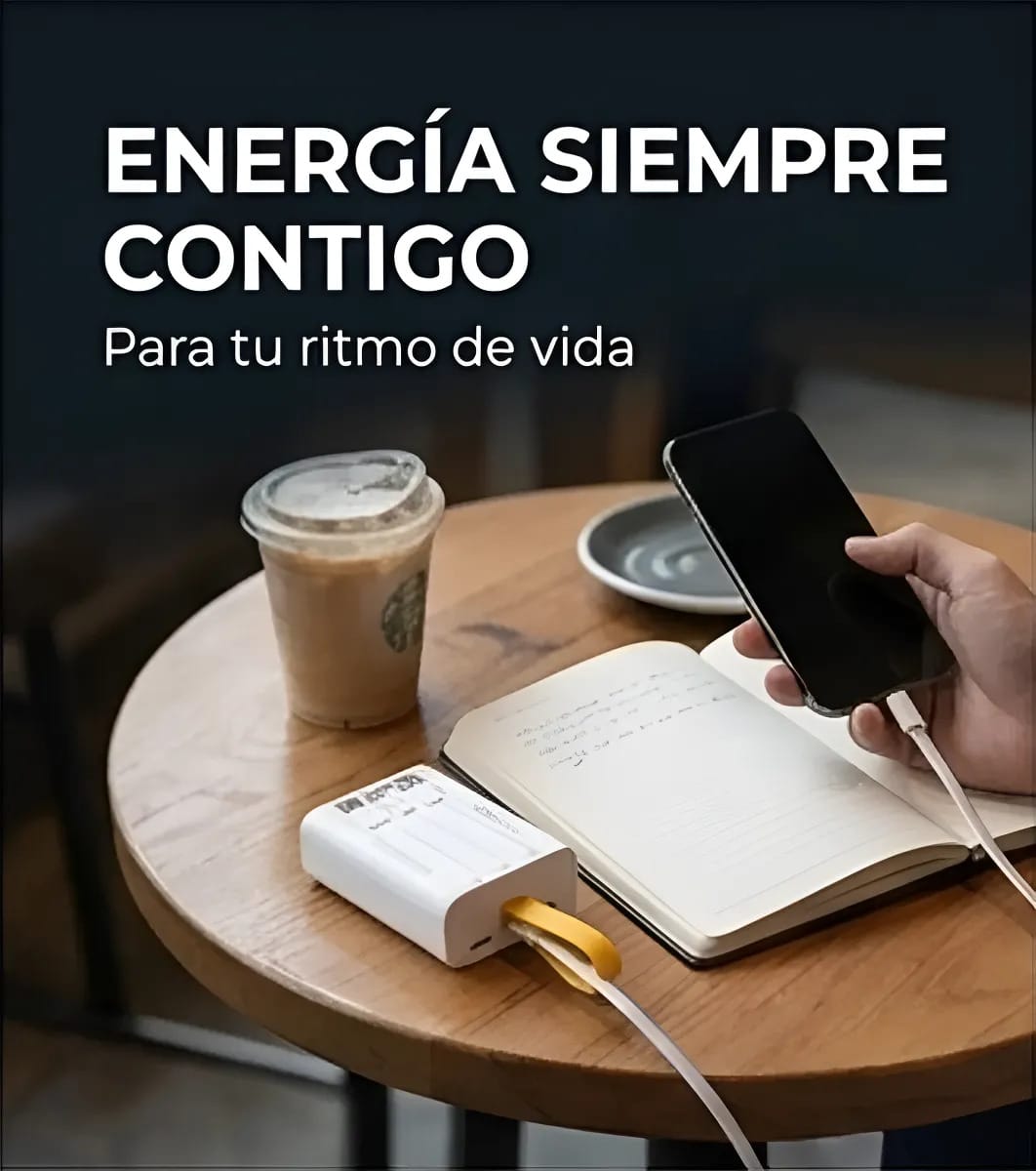 Power Bank Treqa 10000mah Carga Rapida Usb Tipo C Lightning - Imagen 2