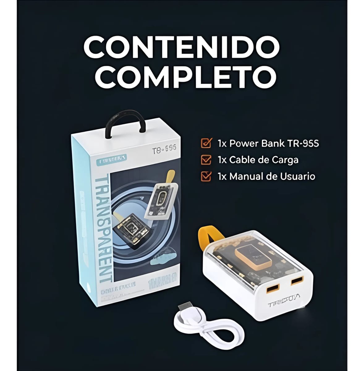 Power Bank Treqa 10000mah Carga Rapida Usb Tipo C Lightning - Imagen 9