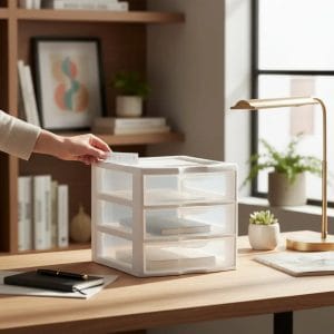 Organizador De 3 Cajones Niveles Almacenamiento Escritorio