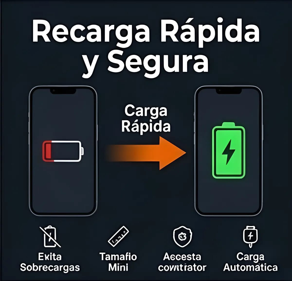 Power Bank Llavero 1000 Mah Lightning Cargador Portátil - Imagen 3