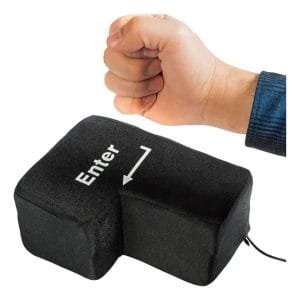 Tecla Enter Gigante Usb Antiestres Keypad Color Negro