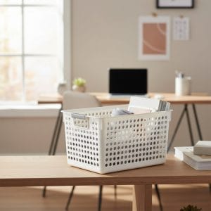 Cesto Caja Canasto Organizador Ancho Mediano Baño Cocina