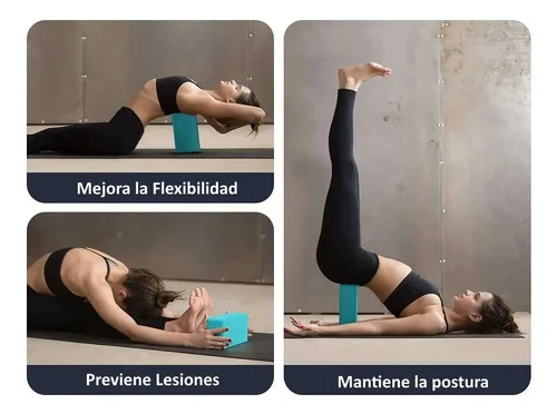 Ladrillo Bloque Ejercicio Para Yoga Pilates Fitness Goma Eva - Imagen 4