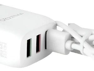 Cargador Treqa 3 Puertos Usb Cable Ios Compatible Con iPhone