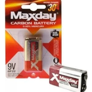 Bateria Alcalina 9 Volt Pilas Maxday Comun Control 320 Mah