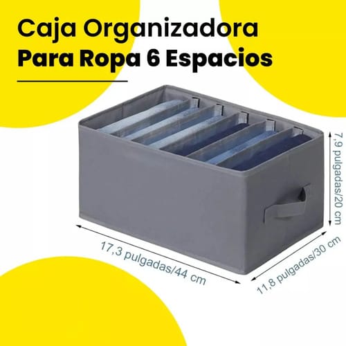 Caja Organizadora Ropa 6 Espacios Plegable Apilable Armario - Imagen 10