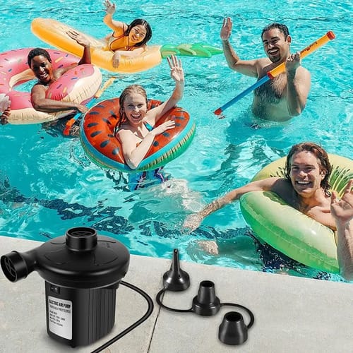 Inflador Eléctrico 220v Colchón 3 Válvulas Eventos - Imagen 11