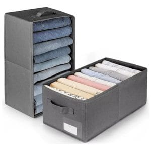 Caja Organizadora Ropa 6 Espacios Plegable Apilable Armario