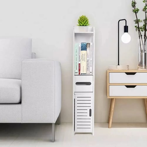 Mueble Organizador 80x15 Cm Estantes Espacios Reducidos Baño Color Blanco - Imagen 6