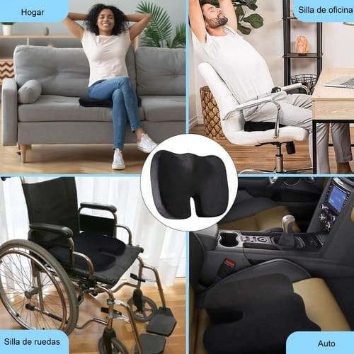 Cojin Asiento Coxis Ortopedico Antideslizante Viscoelastico - Imagen 14