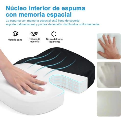 Cojin Asiento Coxis Ortopedico Antideslizante Viscoelastico - Imagen 11