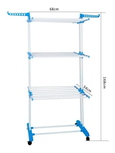 Tendedero Ropa Tender Plegable De Pie Acero Inox Con Ruedas - Imagen 8