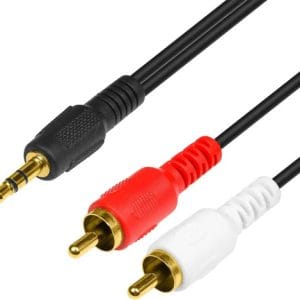 Cable Audio Jack Spica 3.5mm Estéreo A 2 Rca Macho 3 Mts