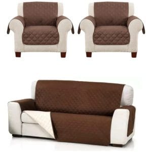 Cubre Sofa Sillon Kit 3 + 1 + 1 Cuerpos Protector Reversible