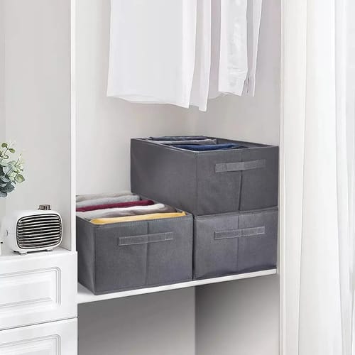 Caja Organizadora Ropa 6 Espacios Plegable Apilable Armario - Imagen 5