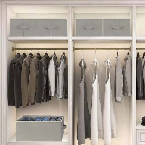 Caja Organizadora Ropa 6 Espacios Plegable Apilable Armario - Imagen 3