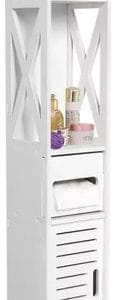 Mueble Organizador 80x15 Cm Estantes Espacios Reducidos Baño Color Blanco