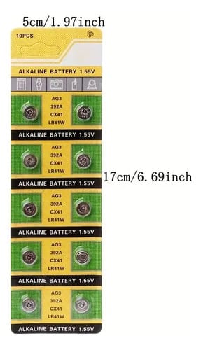 Pilas Alcalinas Ag-3 Blister De 10 Unidades 1,55 V Reloj - Imagen 2