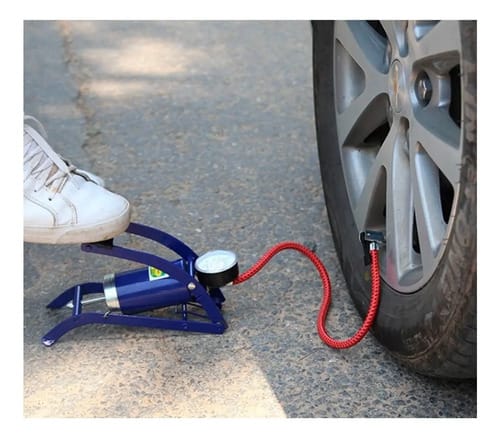 Inflador De Pie Con Tanque Multiusos Pelotas Bicicletas Moto - Imagen 2