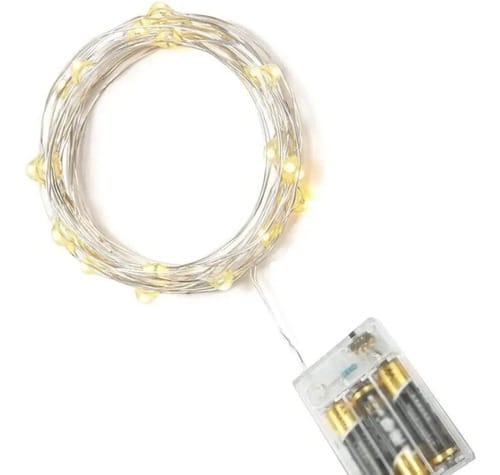 Guirnalda Luciérnagas 10m 100 Led Cálida A Pila Decoración - Imagen 2