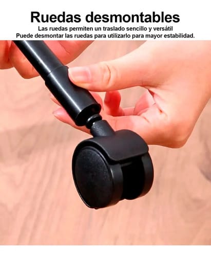 Cesto Organizador Con Ruedas Tela Base Metalica Desmontable - Imagen 6