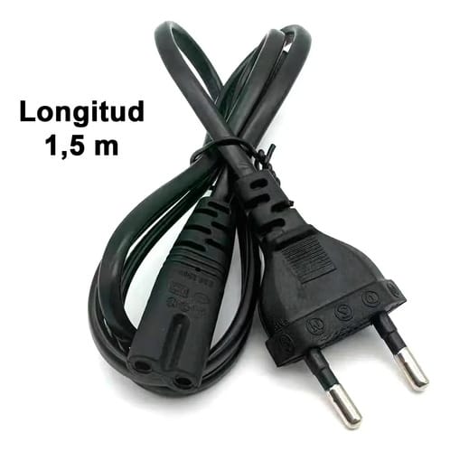 Cable Alimentación Interlock Tipo 8 Grabador 1,5 Mts Negro - Imagen 2