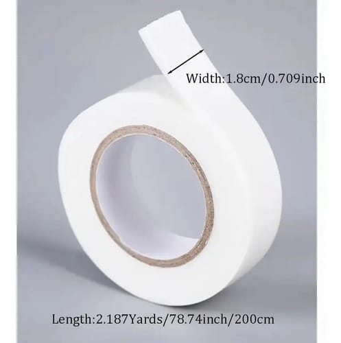 Cinta Adhesiva Doble Faz Blanca 2,5 M Largo 1,8 Cm Ancho - Imagen 3