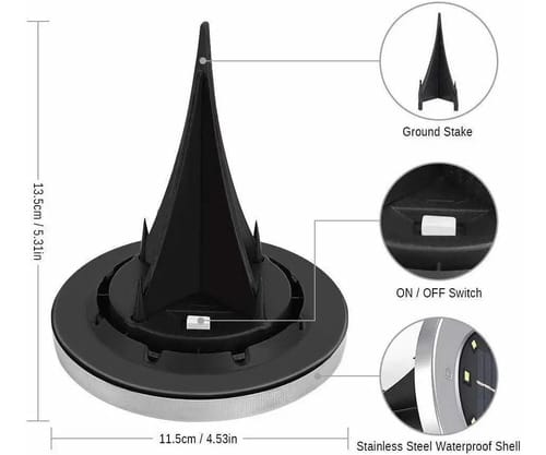 Foco Luz 8 Led Solar Con Sensor Acero Inoxidable X4 Unidades - Imagen 7