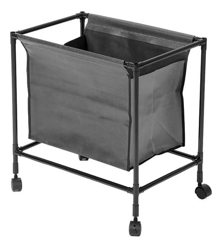 Cesto Organizador Con Ruedas Tela Base Metalica Desmontable