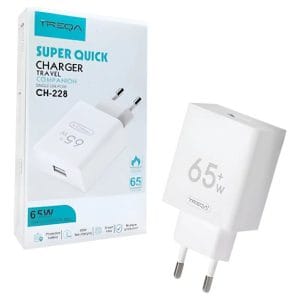 Cargador Celular Usb Ficha Carga Super Rapida 65 W Treqa