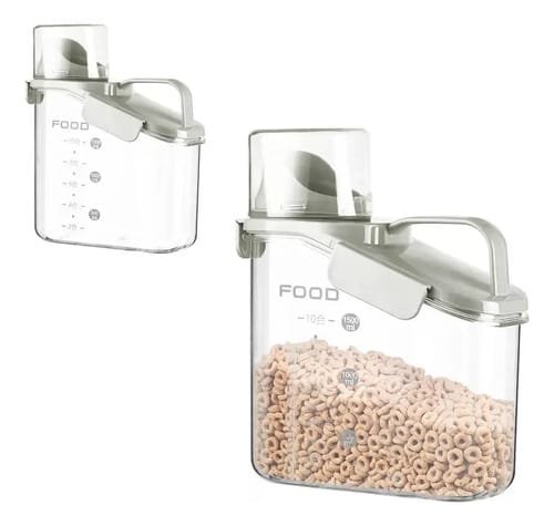 Contenedor Hermetico Vertedor 1600ml Cocina Cereales Arroz