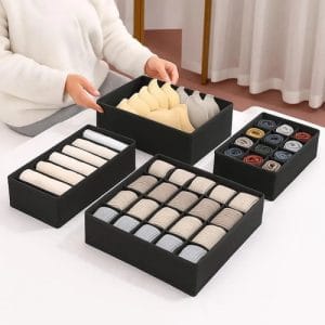 Organizador De Ropa Interior Divisor Cajones Set De 4 Piezas