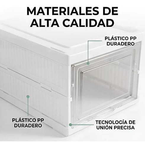 Zapatero Plegable Aura 6 Pisos Blanco Plástico Transparente - Imagen 6