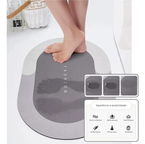 Alfombra Para Baño Ultra Absorbente Antideslizante Ovalada - Imagen 9