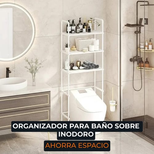 Estante Organizador Baño Metal 3 Niveles Sobre Inodoro - Imagen 6