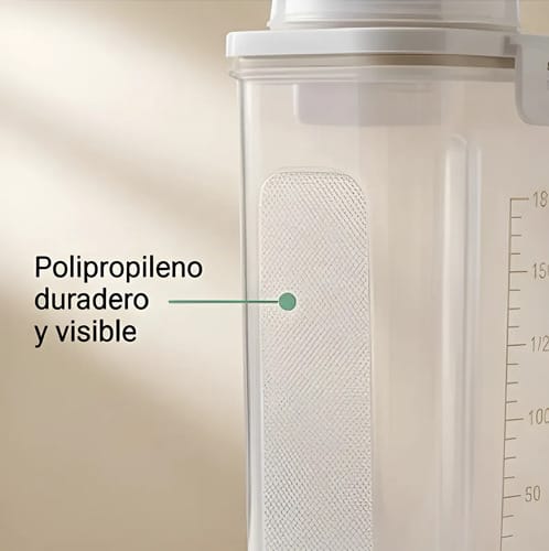 Contenedor Hermetico 2,5 L Organizador Granos Con Medidor - Imagen 7