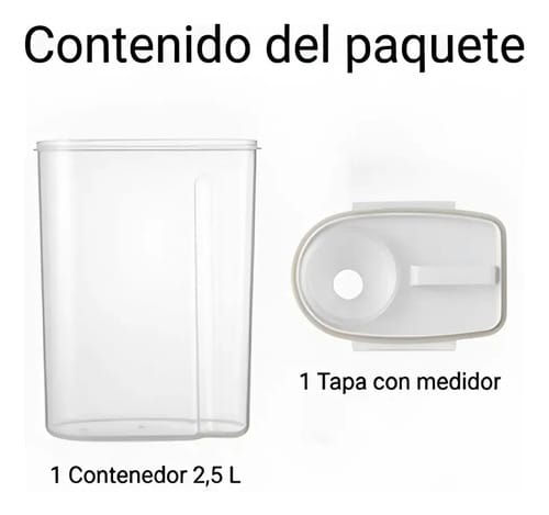 Contenedor De Alimentos Granos 2,5 L Hermético Y Resistente - Imagen 11
