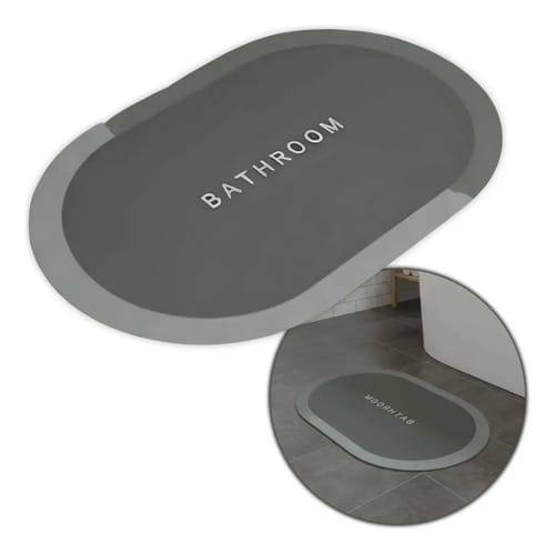 Alfombra Para Baño Ultra Absorbente Antideslizante Ovalada - Imagen 11