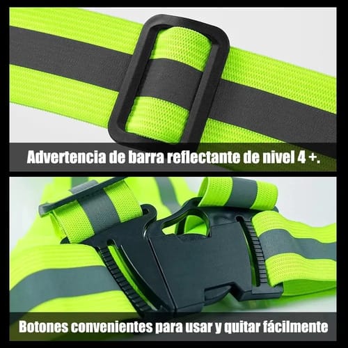 Chaleco Reflectante Seguridad Cinta Reflectiva Bici Moto - Imagen 5