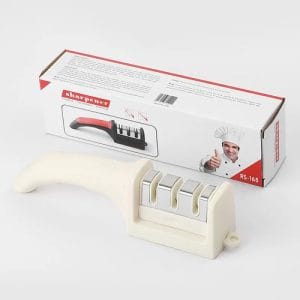 Afilador Cuchillo Tijera Manual 3 Medidas Mango Ergonomico