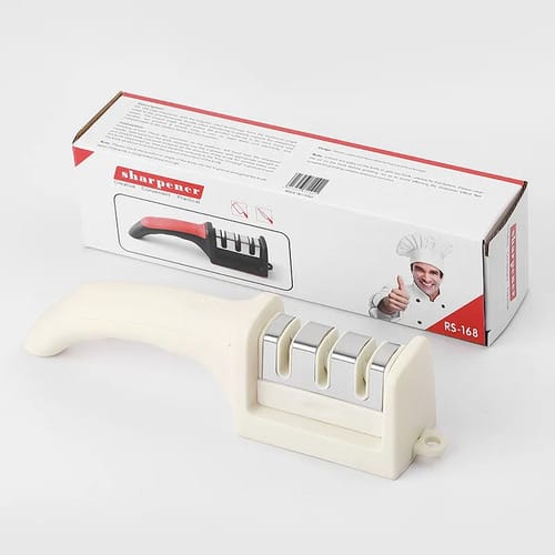Afilador Cuchillo Tijera Manual 3 Medidas Mango Ergonomico