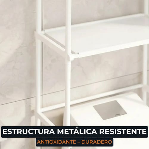 Estante Organizador Baño Metal 3 Niveles Sobre Inodoro - Imagen 4