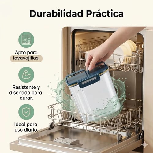 Contenedor De Alimentos Granos 1,5 L Hermético Y Práctico - Imagen 8