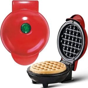Mini Wafflera Eléctrica Antiadherente Portatil Redonda Verde