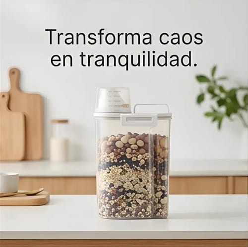 Contenedor De Alimentos Granos 2,5 L Hermético Y Resistente - Imagen 2