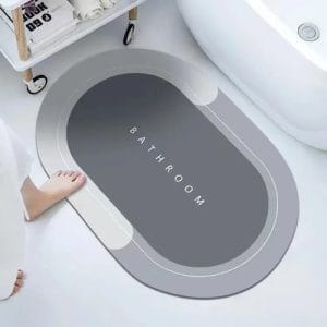 Alfombra Para Baño Ultra Absorbente Antideslizante Ovalada