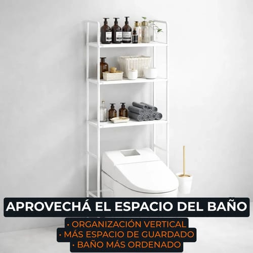 Estante Organizador Baño Metal 3 Niveles Sobre Inodoro - Imagen 2