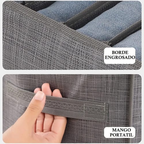 Pack X6 Organizador De Ropa 9 Divisores Interior Ropa Gris - Imagen 5